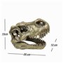 OUTOUR Tyrannosaurus Rex Réplique fossile pour la maison et le bureau Décoration Man-Cave Table de collection ou Trophée Faux-ta