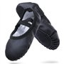 Chaussure De Ballet en Cuir Ballerine Demi Chaussures De Danse Yoga Gymnastique Pantoufles à Semelle Fendue pour Filles Femmes E