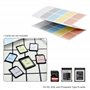 (120 Pièces) JJC Étiquettes Autocollantes Adhésives Amovibles Polyvalentes Cartes Marqueur Etiquette Papier pour SD XQD CFexpres
