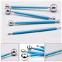 DY.2ten Ensemble d'outils de sculpture d'argile, 9 pièces Boule Stylet Dotting Outils de modelage Argile Céramique poterie Sculp