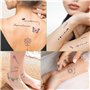 3 Feuilles Tatouage Temporaire Italien Autocollant Tatouage Ephémère Etanche pour Garçon Fille
