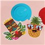 12Pcs Décoration Suspendue Hawaïenne Serpentin Flamant Aloha Tourbillon Ornement Tropical Plafond pour Fête Tiki Été Luau Plage 