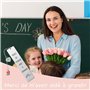 Cadeau Maîtresse d’École Marque Page avec Boîte “Merci de m'avoir aidé à grandir” Signet pour Remerciement Enseignant Fin d'anné