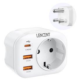 LENCENT Adaptateur de Voyage Europe vers Afrique du Sud