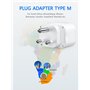 0 + 1 USB C PD Voyage vers Afrique du Sud
