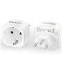 LENCENT 2X Adaptateur de Voyage France vers Suisse 2 Broches Europe vers 3 Broches Type J pour Suisse