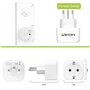LENCENT 2X Adaptateur de Voyage France vers Suisse 2 Broches Europe vers 3 Broches Type J pour Suisse, Liechtenstein, Type J