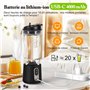SOLVIEW Blender Portable, 500ml Sans BPA Mixeur Smoothie, 18000 TR/min Puissant Mixeur Smoothie avec 4 Lames, 300W Mini Mixeur U