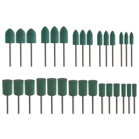 Create idea 30x Embout de Polissage en Caoutchouc Cône Cylindre Forme Fraises de Polissage Roue 3mm Mandrin 4mm 6mm 8mm 10mm 12m