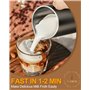 VIYSPNV 5 en 1 Mousseur à Lait Électrique 500 ML Mousseur de Lait 600W Emulsionneurt Automatique Chauffe Lait Chaud et Froid Fon