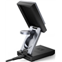 Station de charge 5-7.5-15W Qi Stand 3 zones pliable Smartphone + Truewireless + Apple Watch + Câble de charge USB C/C Noire Ini