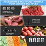 Nictemaw Hachoir à viande électrique 2-en-1, Coupe-légumes multifonctionnelle en acier inoxydable avec des accessoires pour bisc
