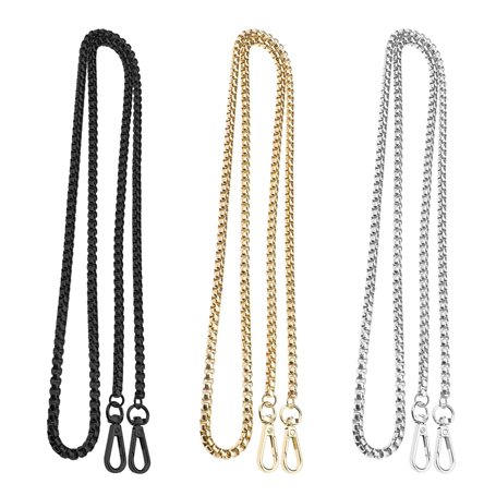 Create idea 3pcs Chaîne de Rechange en Métal Sac à Main avec Boucles Sangle Sac à Bandoulière Décoration Chaîne pour Sac à Main