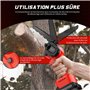 Mini Tronconneuse a Batterie Tronçonneuse - 800W Coupe Branche Électrique Scie Sans Fil petite Elageuse Chainsaw 6 Pouces avec 2