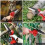 Mini Tronconneuse a Batterie Tronçonneuse - 800W Coupe Branche Électrique Scie Sans Fil petite Elageuse Chainsaw 6 Pouces avec 2