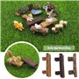 The Lord of the Tools 6pcs Miniature Résine Bancs Fée Jardin Bonsaï Ornements Parc Rue Siège Maison de Poupée Décoration Accesso