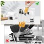 Romon Airplane Travel Bottle Kit, 11 Piece 80ml Clear Plastic Leak Proof Containers with Funnel, Cream Jars, Facial Mask Spoon &