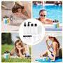 Romon Airplane Travel Bottle Kit, 11 Piece 80ml Clear Plastic Leak Proof Containers with Funnel, Cream Jars, Facial Mask Spoon &