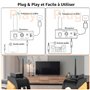 1Mii Émetteur Récepteur Audio Sans Fil 3-en-1, Transmission 2,4 GHz, Faible Latence, HiFi Musique depuis TV/PC vers Subwoofer/Ha