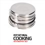 Wuudi Vaisselle de Camping 4 Pièces Batterie de Cuisine Portable, Légère Batterie de Cuisine Combinée en Acier Inoxydable Kit de