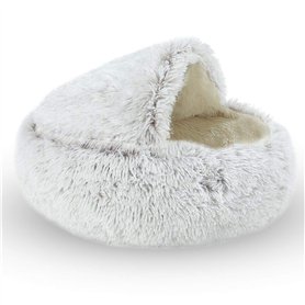 Queta Lit pour Chats et Chiens. Panier Chaud Semi-fermé pour Animaux de Compagnie. Nid antidérapant Confortable de la Maison pou