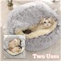 Queta Lit pour Chats et Chiens. Panier Chaud Semi-fermé pour Animaux de Compagnie. Nid antidérapant Confortable de la Maison pou