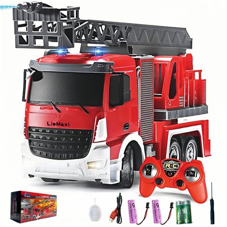 LioMaxi Échelle 1:24 télécommandée Jouet camion pompier