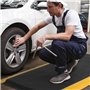tonchean Tapis anti-fatigue 92 x 152 cm - Tapis de travail ergonomique en mousse PVC - Pour banc de garage - Noir et jaune