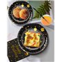 121pcs Noir Or Kit Vaisselles Papier Assiette Tasse Serviette