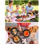 Nkaiso Anniversaire Party Vaisselle,121pcs Noir Or Kit Vaisselles Papier Assiette Tasse Serviette, Enfants Fête Anniversaire Déc