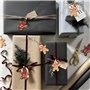 12Pcs Décoration Sapin Noël Pendentif en Bois Motif Bonhomme Pain d’épice Suspension Ornement à Suspendre pour Arbre Noël Chambr