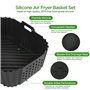 VINATO Moules Silicone Air Fryer 2 Pièces, 19x14x7cm Accessoires pour Ninja Double Stack XL 9.5L SL400EU (SL400UK/AF400UK/AF300U