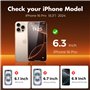 Protecteur d’écran UNBREAKcable pour iPhone 16 Pro- 3 Pack, Double verre trempé incassable HD [Couverture complète] [Cadre d’ins