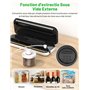 Machine Sous Vide Alimentaire 5 en 1 avec Couteau de Coupe, 75kpa Machine Appareil Sous Vide Alimentaire avec Mode Sec et Humide