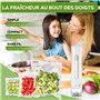 Acmeenjoy Machine Sous Vide Alimentaire Portable, Sous Videuse Alimentaire Automatique avec 20 Sacs Sous Vide Réutilisables, App