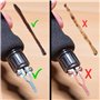 WEP 939D-II Kit de pyrogravure 2-en-1 86-en-1 avec 51 pointes, 23 pointes fines, 2 pochoirs, 2 bois bruts, 1 support stylo. Pyro