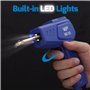 WEP 960-VII Kit Soudure Plastique avec Poignée Ergonomique et Lumières LED avec 350 Agrafes Chaudes et Pinces pour Soudure de Pa