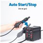 WEP 8786D-I SE Kit station de soudage à air chaud 2-en-1 pour réparation, désoudage avec fil de soudure sans plomb, 5 pointes de