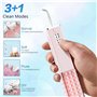 UODIR Irrigator Buccale Sans Fil, Mini Irrigateur Buccal à eau Portable avec Étui, 4 Modes et Étanchéité IPX7, Flosser à eau Rec