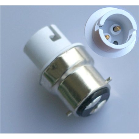 2pcs B22 vers B15/BA15D/B15d se halogène ou LED Ampoule Lampe Adaptateur femelle neuf