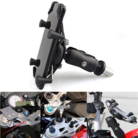 Support de téléphone de Moto Portable GPS pour Support de pour Smartphone 4 '' - 7 '' Convient à Toutes Les Motos avec Trous pou
