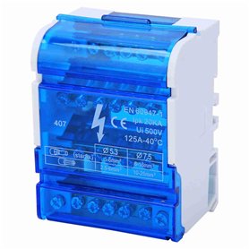407 Bornier Distribution Box Din Rail 4 Niveaux Monophasé pour L'électrotechnique