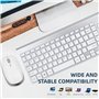 Ensemble Clavier et Souris sans Fil, Ensemble Clavier et Souris USB, Dongle 2,4 GHz pour Ordinateur Portable, Touches élégantes 