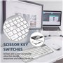Ensemble Clavier et Souris sans Fil, Ensemble Clavier et Souris USB, Dongle 2,4 GHz pour Ordinateur Portable, Touches élégantes 