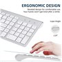 Ensemble Clavier et Souris sans Fil, Ensemble Clavier et Souris USB, Dongle 2,4 GHz pour Ordinateur Portable, Touches élégantes 