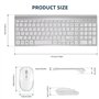 Ensemble Clavier et Souris sans Fil, Ensemble Clavier et Souris USB, Dongle 2,4 GHz pour Ordinateur Portable, Touches élégantes 
