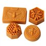 JS MOLD Lot de 4 moules en silicone en forme de nid d'abeille - Moule à bougie 3D - Moule en silicone pour la fabrication de bou