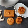 JS MOLD Lot de 4 moules en silicone en forme de nid d'abeille - Moule à bougie 3D - Moule en silicone pour la fabrication de bou