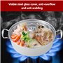 Ensemble de Marmites à Vapeur en Acier Inoxydable à 2 Couches, Cuiseur Vapeur pour la Cuisson, Casserole de Tous les Jours, Ense