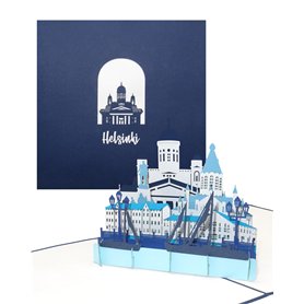 Carte pop-up « Helsinki - Finlande » - Carte de vœux 3D comme invitation